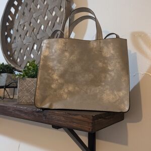 GAP Shimmering Gold Tote Bag/Crossbody NWOT
